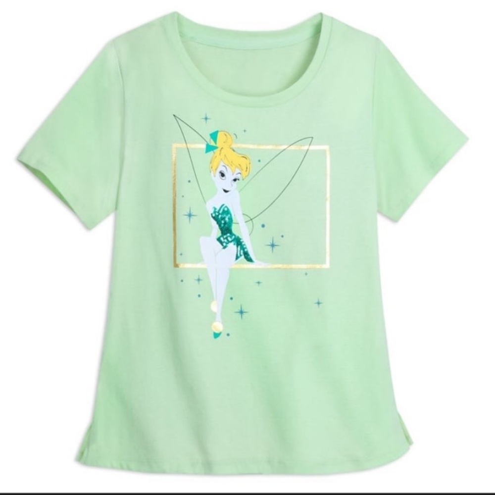 NWT Disney Tinkerbell Sequin Women's Shirt